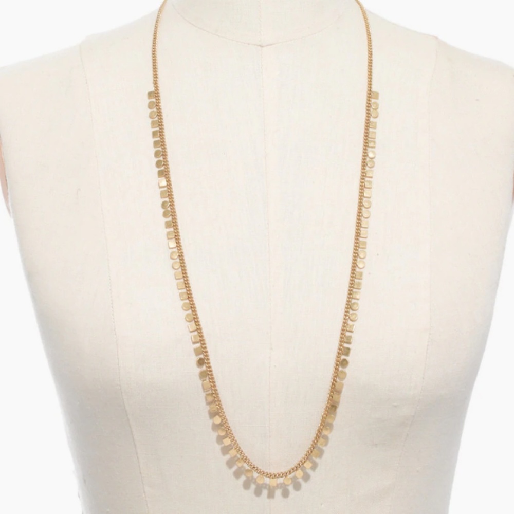 Madewell Long Gold Geochain Necklace